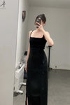 SWAYING/KNIT knitting stitching vest skirt SW23SS2L20 black PS56
